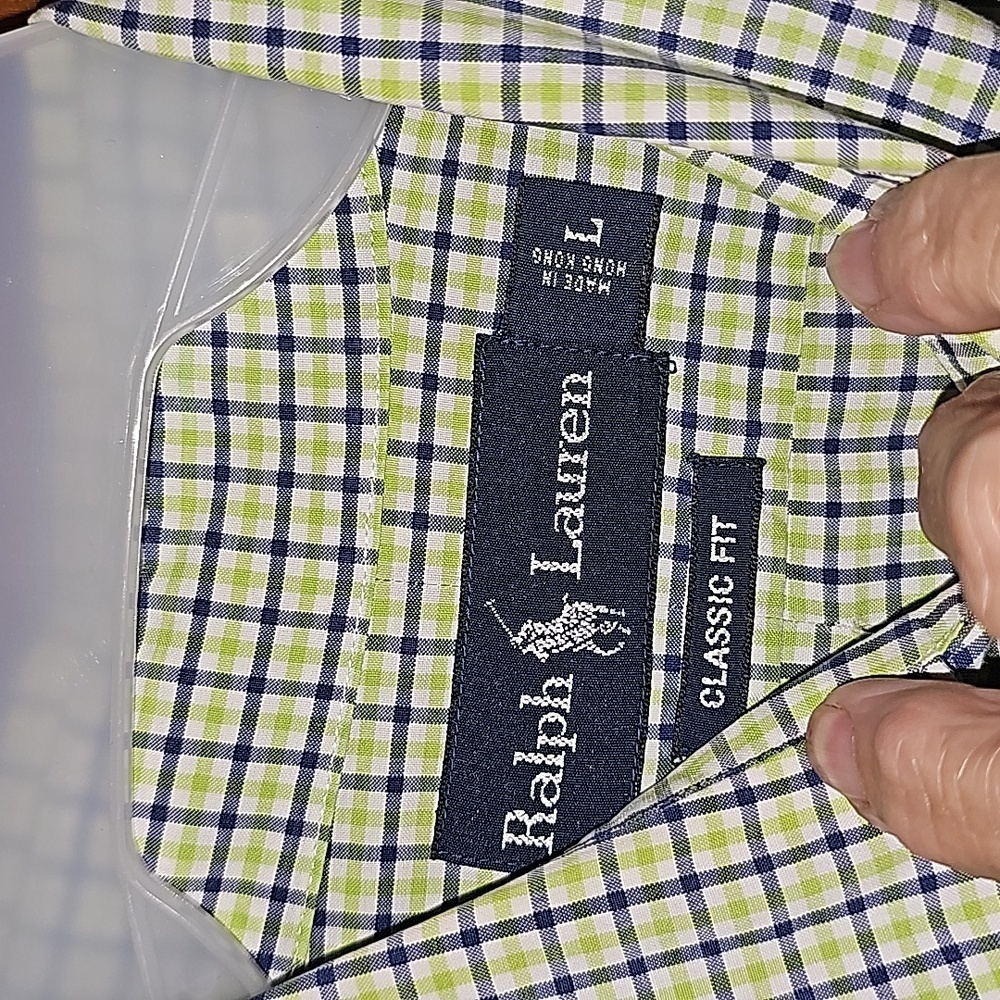 Ralph Lauren Classic Fit  Cut Mens Plaid Buttondown Shirt - Picture 4 of 6